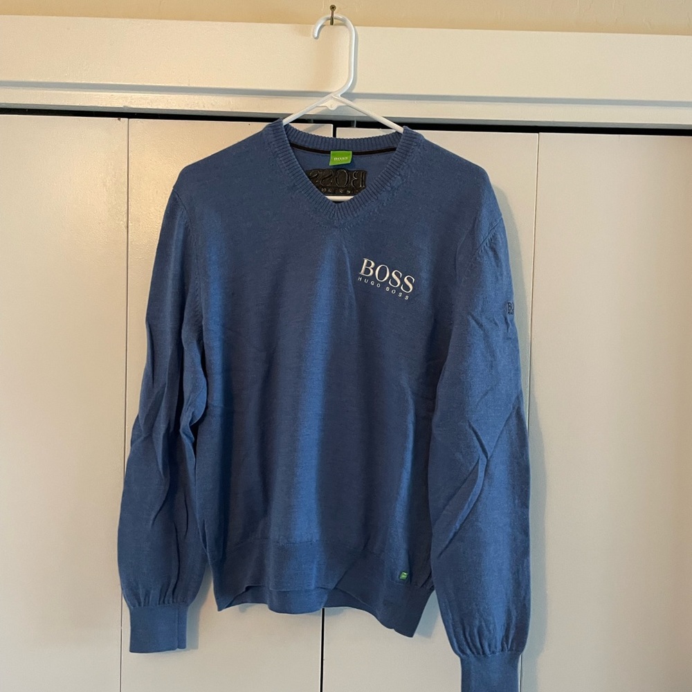 Hugo Boss green label tour issue golf vneck sweater size medium